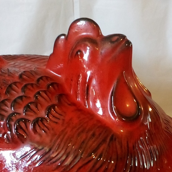 Rooster bakeware Italian pottery Tabularasa 4 quart on metal rack EUC - Picture 5 of 11